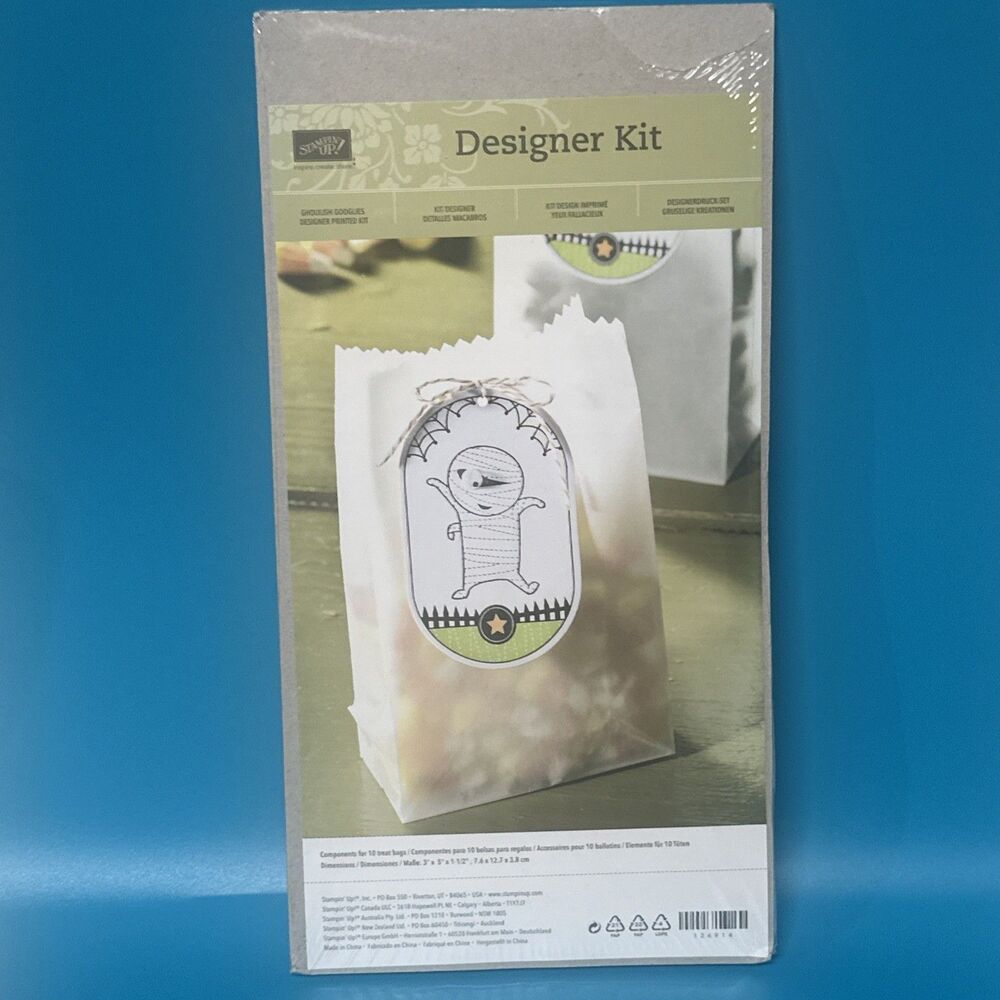 Stamping Up Ghoulish Googlies Halloween Treat Bag Designer Kit Retired